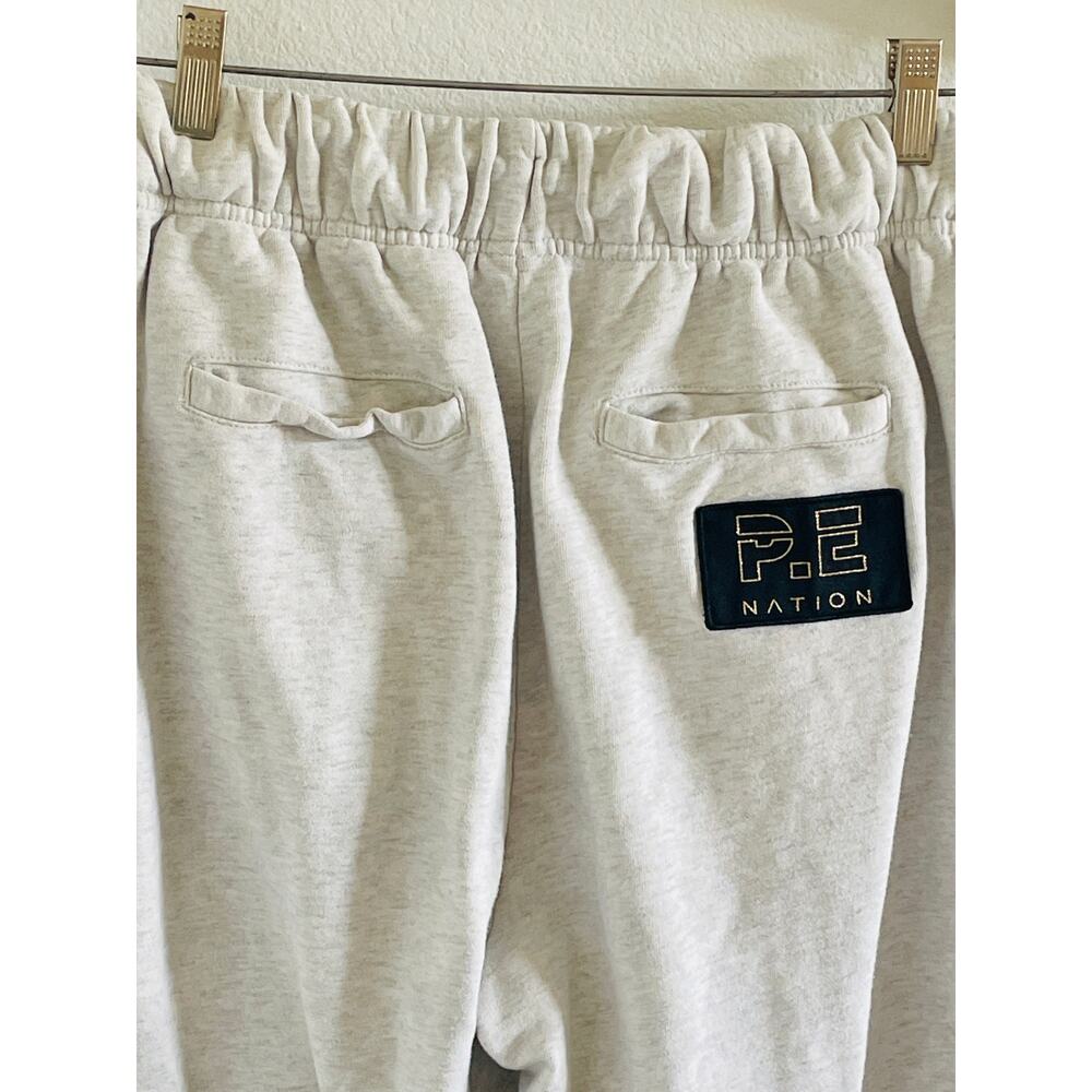 P.E Nation Gray Logo Sweatpants Joggers Organic Cotton Athleisure Large - Picture 4 of 9